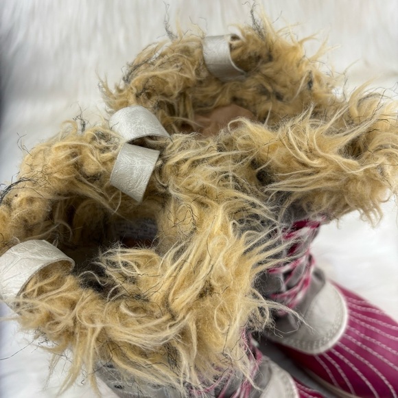 SOREL WINTER SNOW BOOTS GRAY AND PINK COLOR SIZE 5 WOMAN - Picture 10 of 12